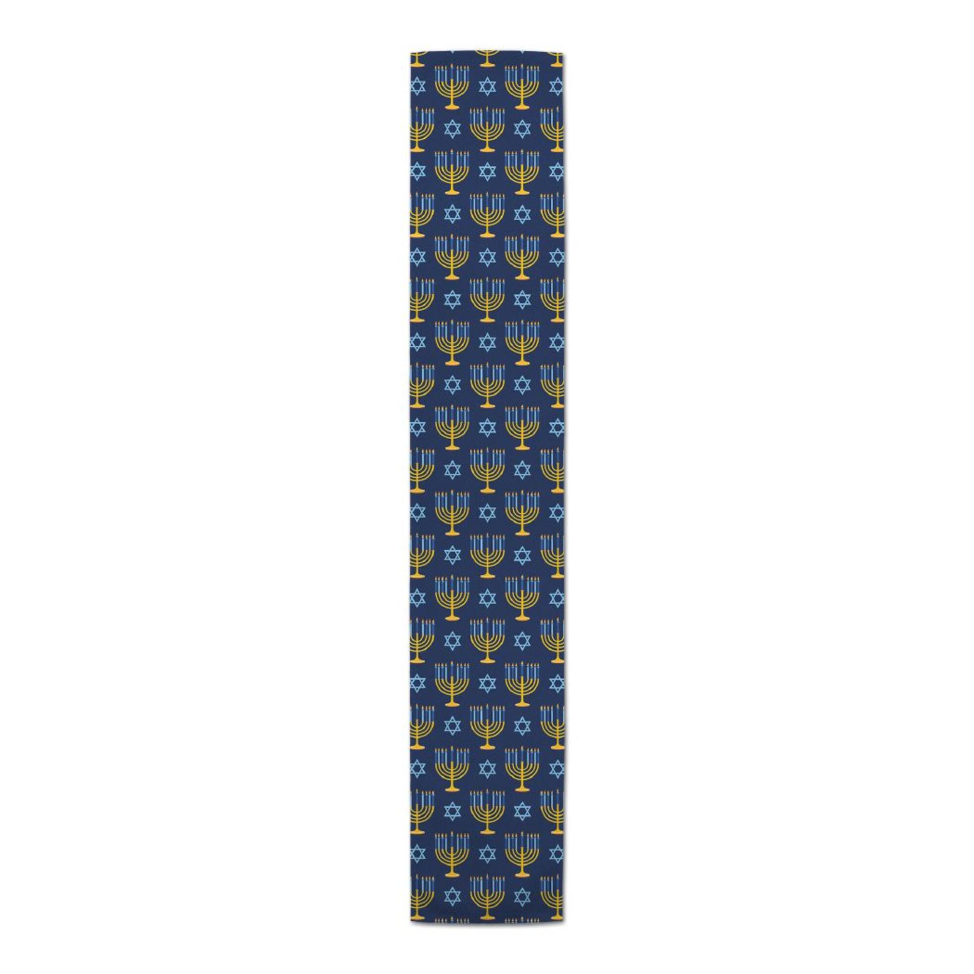 Menorah Print 16x72 Cotton Twill Runner